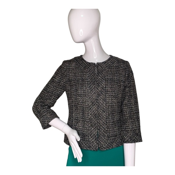 Banana Republic Jackets & Blazers - Banana Republic Tweed Blazer Jacket 3/4 Sleeves Full Lining Size 2